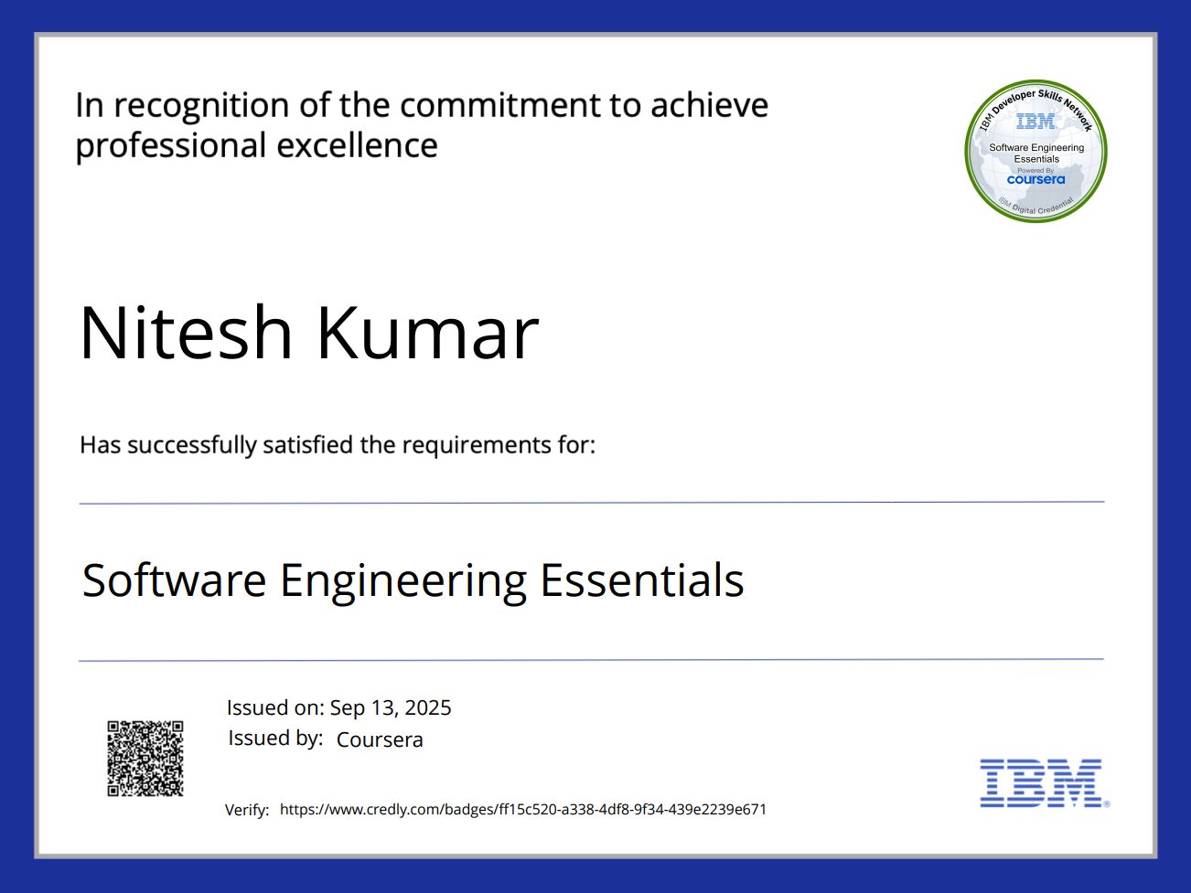 IBM Software Engineering Essentials